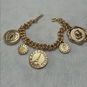 Karl Lagerfeld Gold Medallion Bracelet